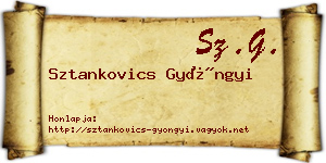 Sztankovics Gyöngyi névjegykártya