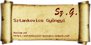 Sztankovics Gyöngyi névjegykártya