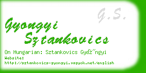 gyongyi sztankovics business card